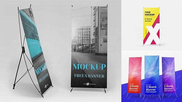 6348+ Mockup X Banner Cdr PSD Download