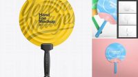 6352+ Plastic Hand Fan Mockup Free Hight Resolution