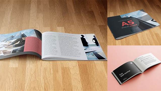 6361+ A5 Landscape Booklet Mockup Digital Download