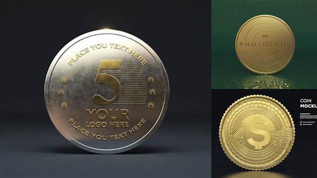 640+ Gold Coin Mockup Psd Free Free PSD