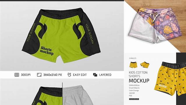 6440+ Cotton Shorts Mockup Free Mockup File Free Download