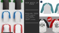 6449+ Mock Up Kaos Raglan PSD Free Download