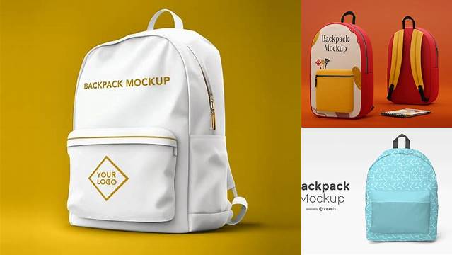 6459+ Backpack Mockup Easy Editable