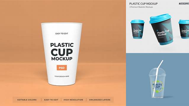 6478+ Plastic Cup Mockup Include TIFF