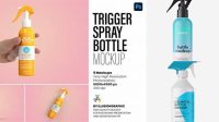 6482+ Trigger Spray Bottle Mockup Easy Editable