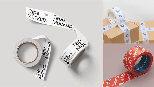 6487+ Packaging Tape Mockup Easy-to-Use PSD Template