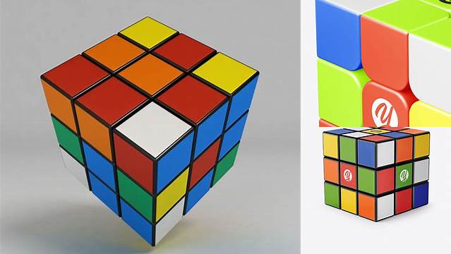 6488+ Rubik's Cube Mockup Free Layered PSD File