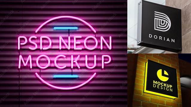 649+ Mockup Neon Box PSD for Free