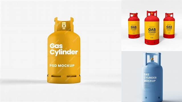 6497+ Gas Cylinder Mockup Customizable PSD