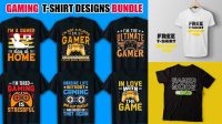 6509+ Gaming T Shirt Mockup Download Customizable PSD