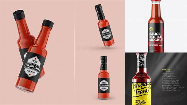 6514+ Hot Sauce Mockup PSD Free Download