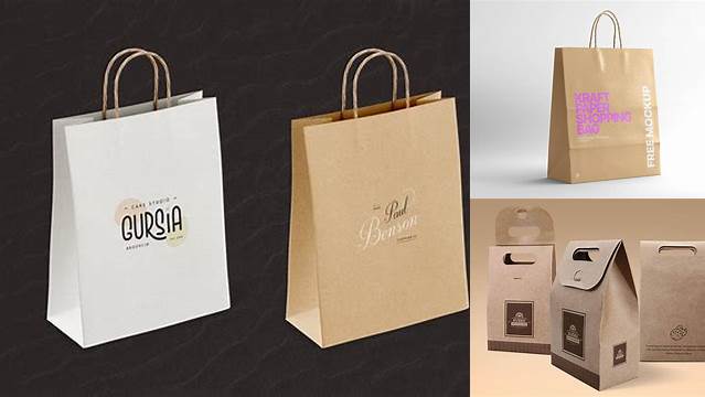 6515+ Kraft Paper Bag With Window Mockup Free PSD Free Download