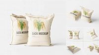 6516+ Rice Sack Mockup Best for Showcase