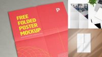 6522+ Folded Poster Mockup Download Premium Free PSD