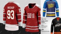 6523+ Hockey Jersey Mockup Free Creative Design File