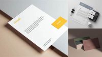 6534+ Business Card And Letterhead Mockup Psd Free Download PSD Download