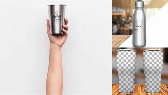 6542+ Stainless Steel Tumbler Mockup Free Smart PNG Image