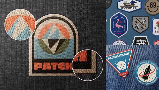 6548+ Embroidered Patch Mockup Smart PNG Image