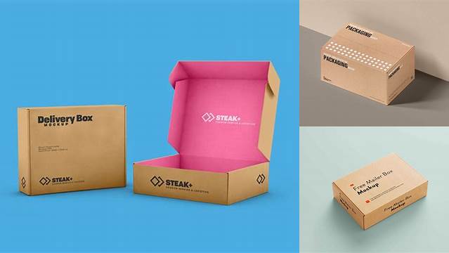 6554+ Delivery Box Mockup Free Free Graphic Resource