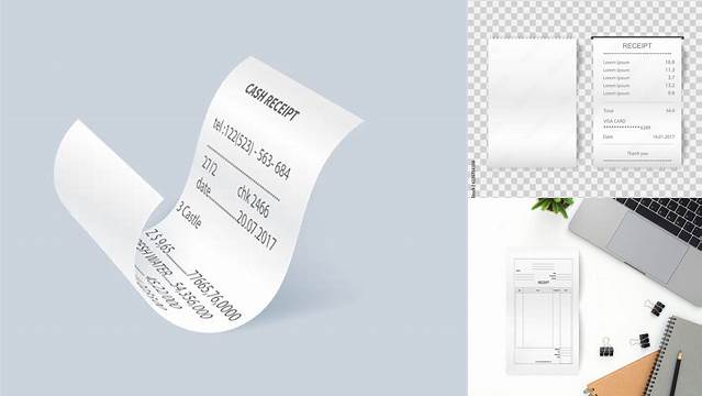 6561+ Receipt Mockup Smart PNG Image