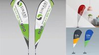 6562+ Teardrop Banner Mockup Psd Free Download High-Quality PSD