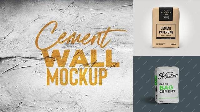 6563+ Cement Mockup Editable and Customizable PSD