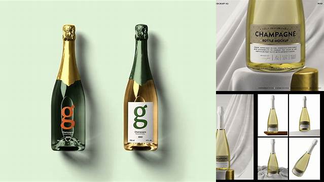 6577+ Champagne Mockup Free Download Free PSD