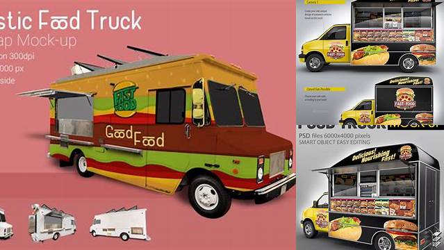 6582+ Food Truck Mock Up Include TIFF