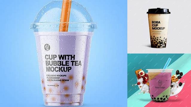 660+ Boba Mockup Download Free PSD