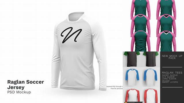 6601+ Mockup Jersey Raglan Creative Photoshop Resources