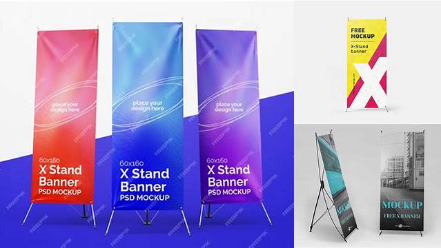 6604+ Mockup X Banner Cdr High-Quality Editable PSD