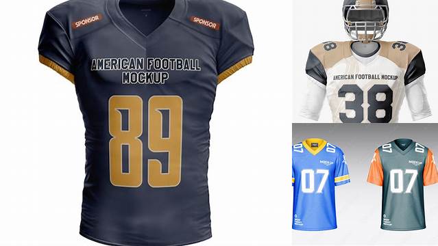 6609+ American Football Jersey Mockup Smart Layer PSD