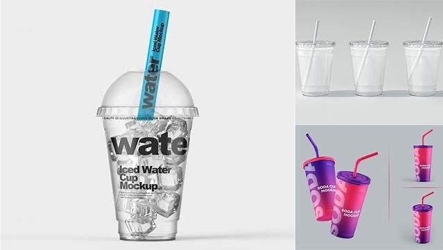 6610+ Water Cup Mockup Stylish Free PSD