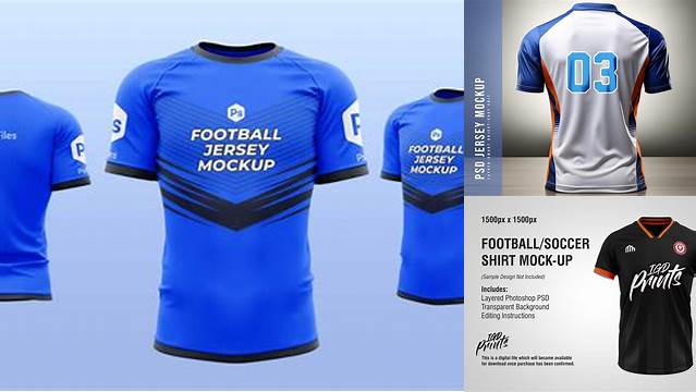 6613+ Mockup Jersey Futbol Customizable PSD Templates