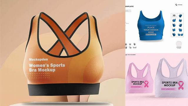 6629+ Sport Bra Mockup Easy Editable