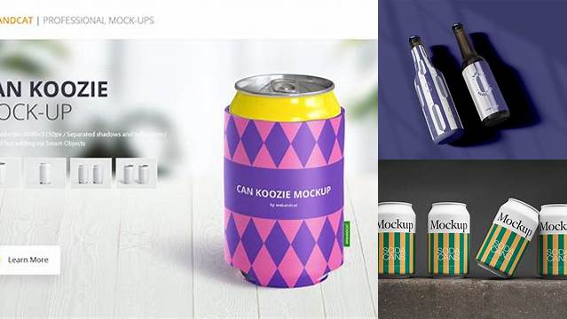 6636+ Koozie Mockup Customizable PSD Templates