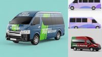 6646+ Minibus Mockup Exclusive Free PSD