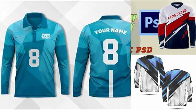 6692+ Jersey Lengan Panjang Vector Free Mockup Templates