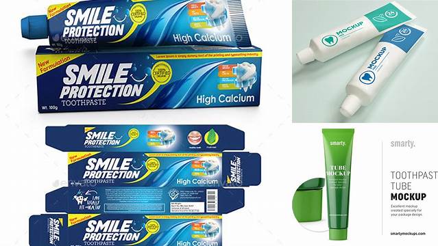 6692+ Toothpaste Mockup Free Premium Design Freebie