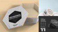 6702+ Hexagon Packaging Mockup Elegant Photoshop Mockup