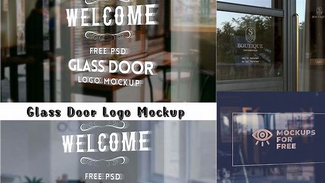 6716+ Glass Door Logo Mockup Psd Free Download Photoshop Resource Free