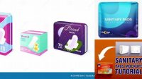 6719+ Sanitary Pads Packaging Mockup Digital Download