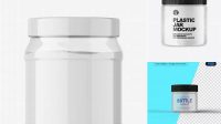 6733+ Transparent Plastic Jar Mockup Include TIFF