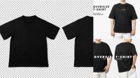 6760+ Oversized Black T Shirt Mockup Free PSD