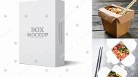 6762+ Wok Box Mockup Free Include TIFF