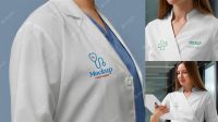 6766+ Lab Coat Mock Up Free PSD