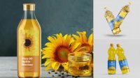 6774+ Sunflower Oil Bottle Mockup Creative Design Resource