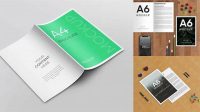 678+ A6 Booklet Mockup Premium Free Graphic Resource