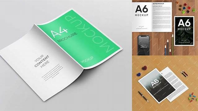 678+ A6 Booklet Mockup Premium Free Graphic Resource