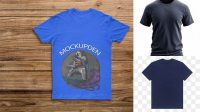 678+ Mockup Kaos Navy PSD Free Download